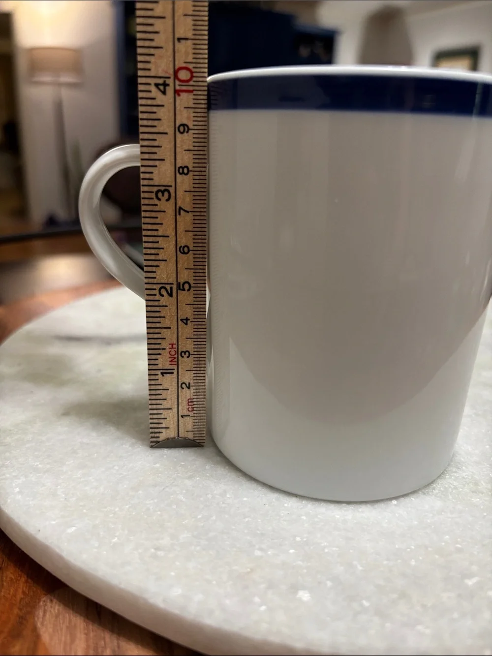 Williams Sonoma Brasserie Blue Rim coffee Mug -classic blue and white Japan